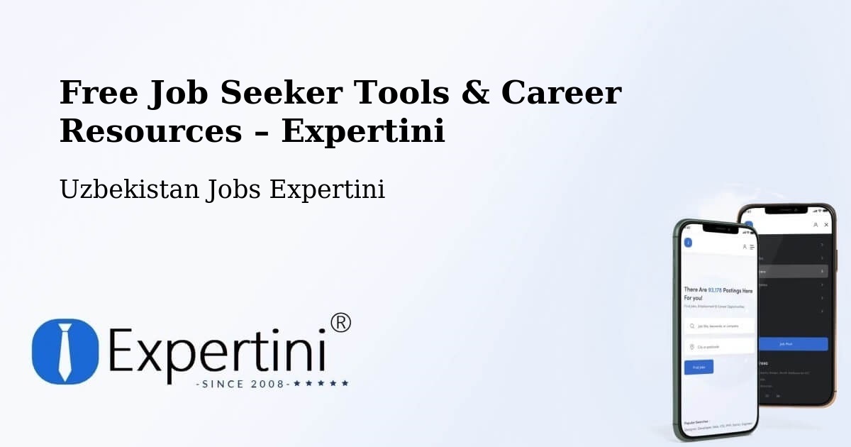 Free Job Seeker Tools & Career Resources – Zomin - Zomin, Uzbekistan Jobs Expertini